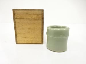 青磁　竹節　蓋置